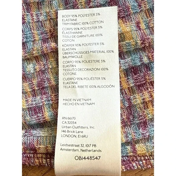 Anthropologie Top Women's Size Small Puff Sleeve Knit Henley‎ Top Space Dyed - Picture 7 of 8